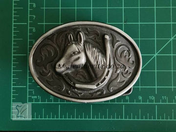 Picture of Buckle Horse Shoe 40mm Black Brushed H65