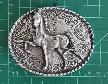 Picture of Buckle Horse 40mm Antique Silver Look