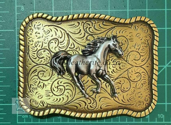 Picture of Buckle 38mm 2 Tone Horse insert BL