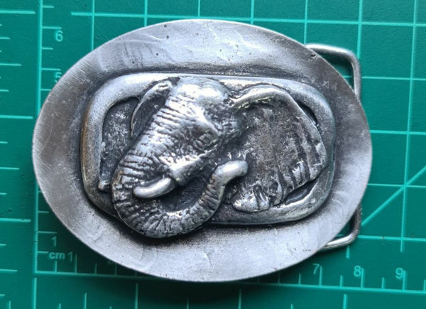 Picture of Buckle Elephant 40mm Antique Silver Look