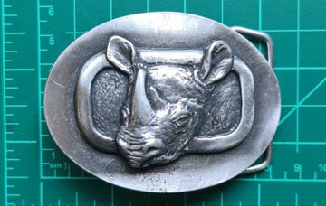 Picture of Buckle Rhino 40mm Antique Silver Look